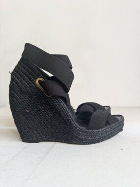 Jean Michael Cazabat Black Canvas Espadrilles 39